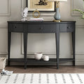 Half Moon Console Table with 3 Drawers and 1 Shelf Q548
