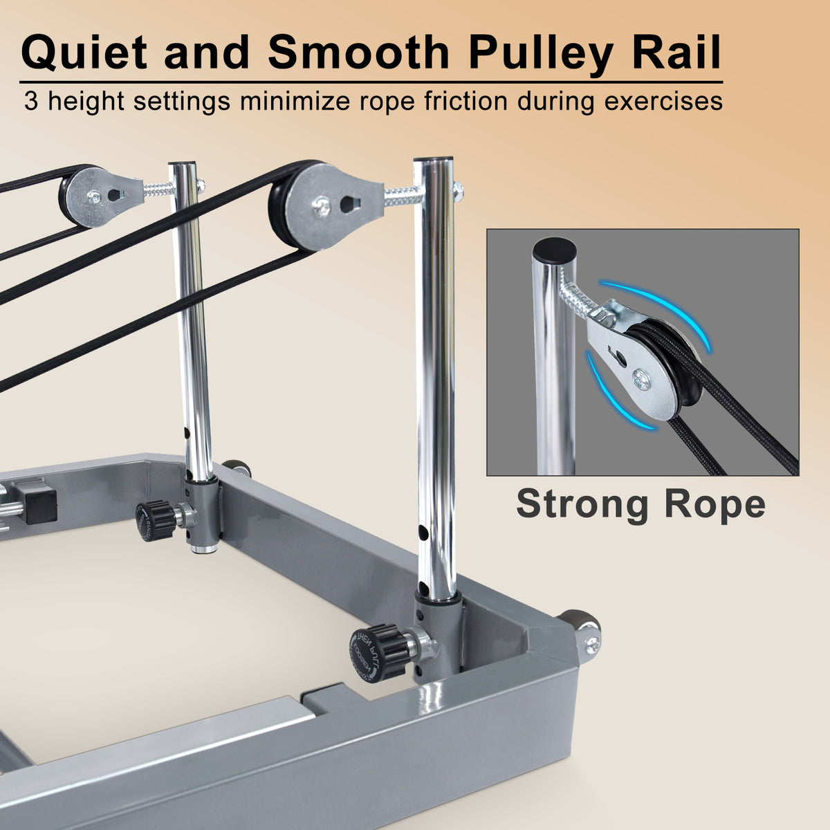 Foldable Pilates Reformer Machine with Spring S492014