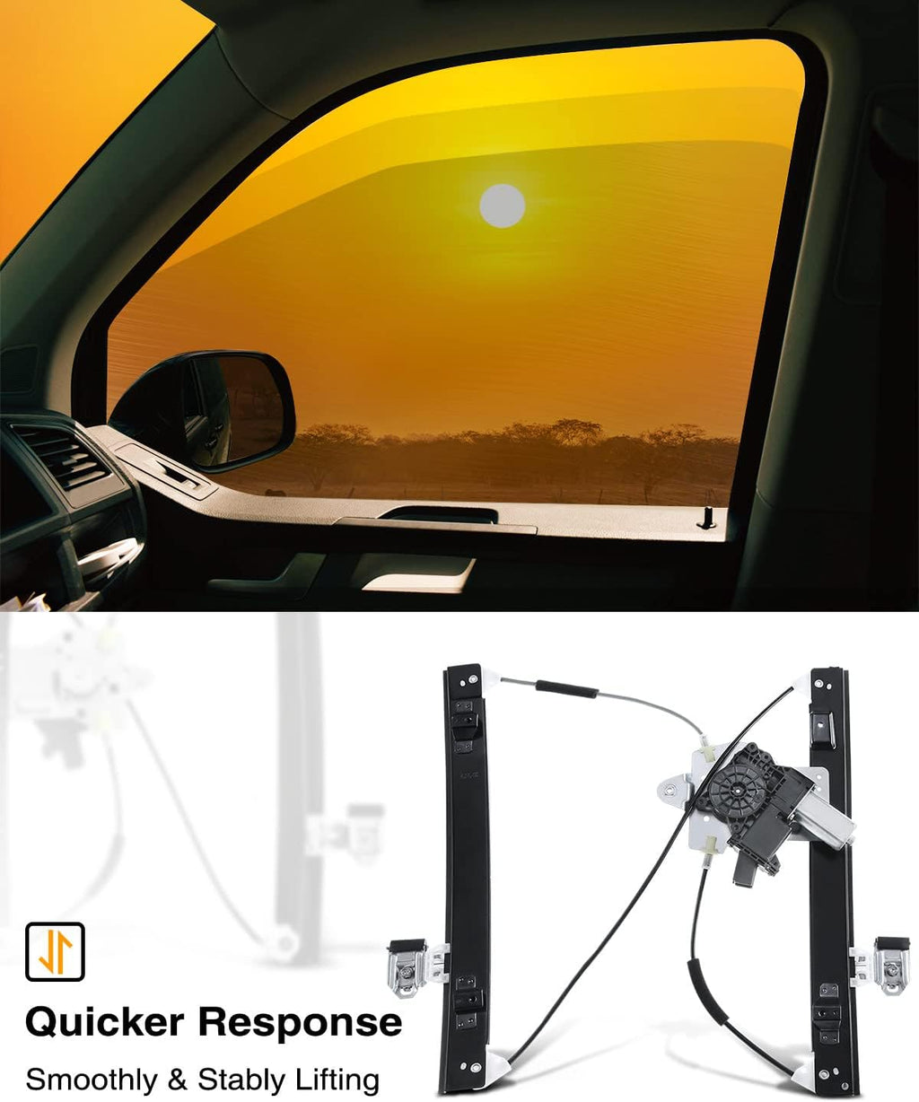 Power Window Regulator with Motor Compatible with Chevrolet Cruze Limited 2016 Cruze 2011-2015 Front Driver Side (7 Pins Only) Pack of 2 M520711