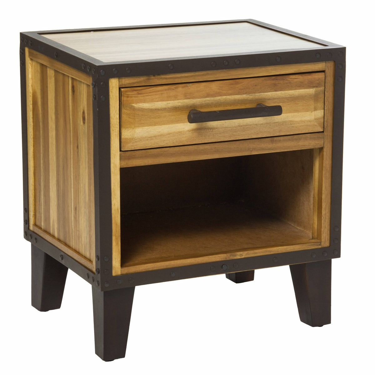 Acacia Wood End Table Natural Y5362
