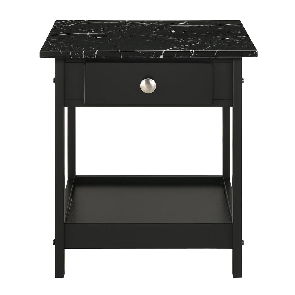 Black 3-Piece Wood Coffee Table Set W591159