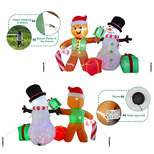 6 FT Christmas Inflatables Santa Claus with Gifts Bag R18991