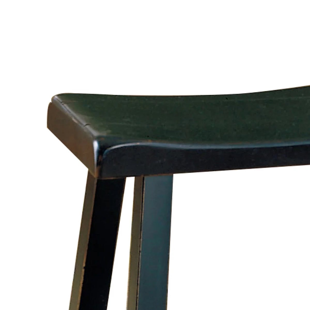 Black Set Of 2 Wooden Counter Height Stool U720