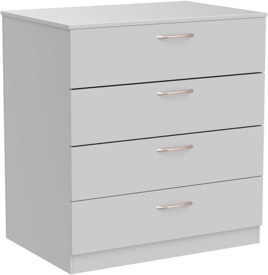 White 4 Drawer Wooden Dresser P4712