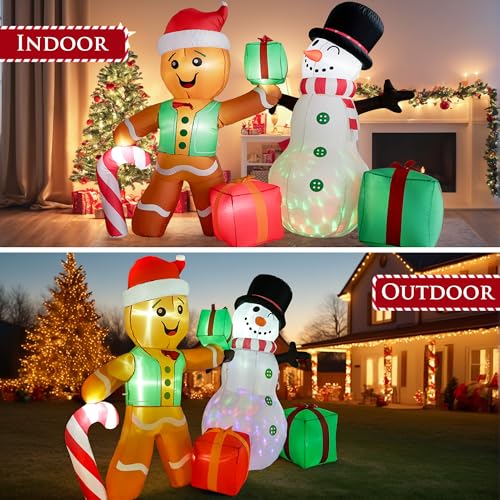 6 FT Christmas Inflatables Santa Claus with Gifts Bag R18991