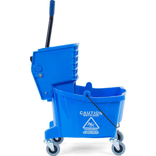 26 Quart Blue Mop Bucket with Side Press Wringer L362042