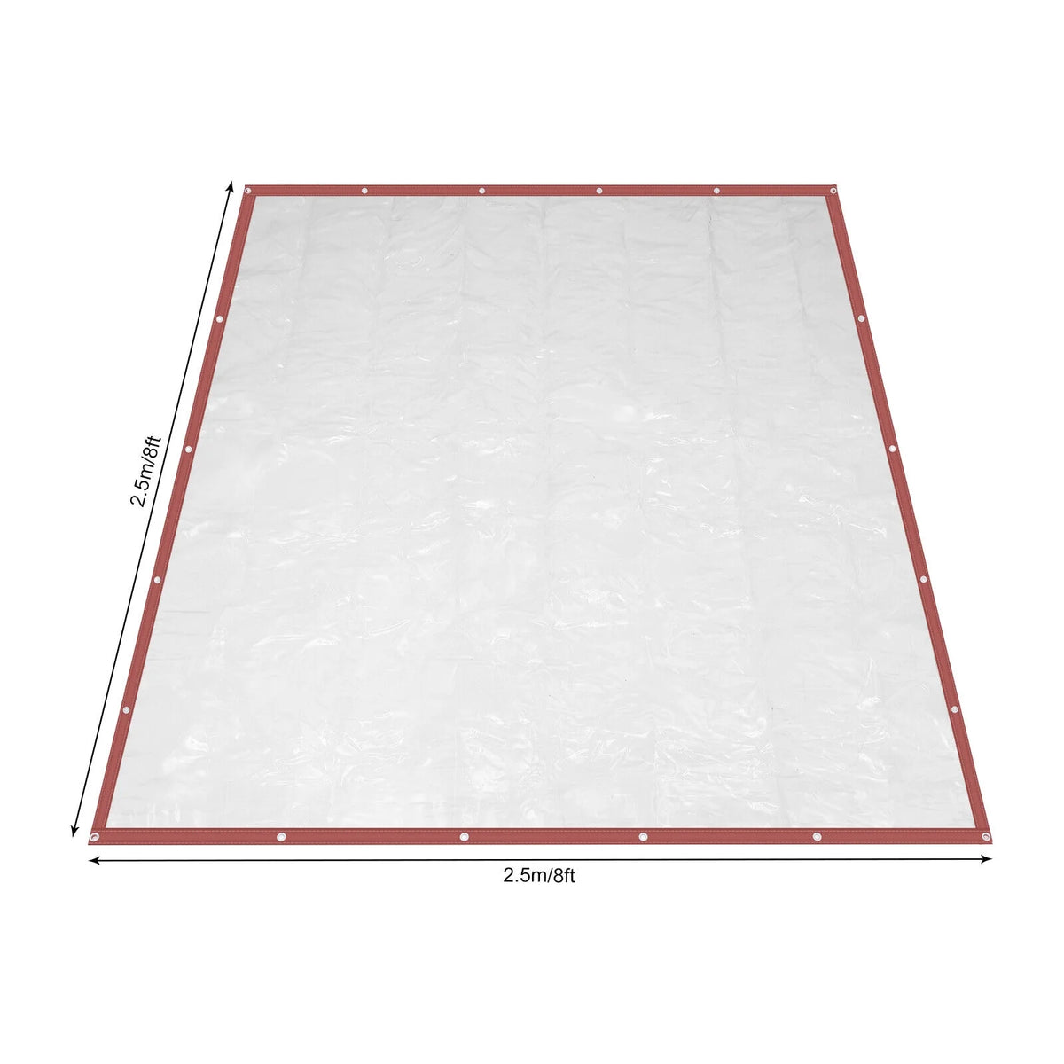 Brown PVC Clear Awning Canopy Patio Roll Up Enclosure Y814