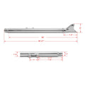 36" Slip on Fishtail Mufflers Exhaust Pipes P376890