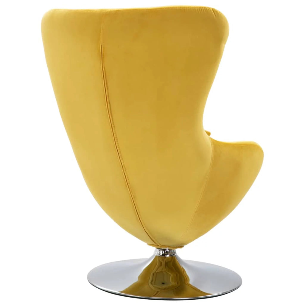 Swivel Egg Chair with Cushion Yellow U386104