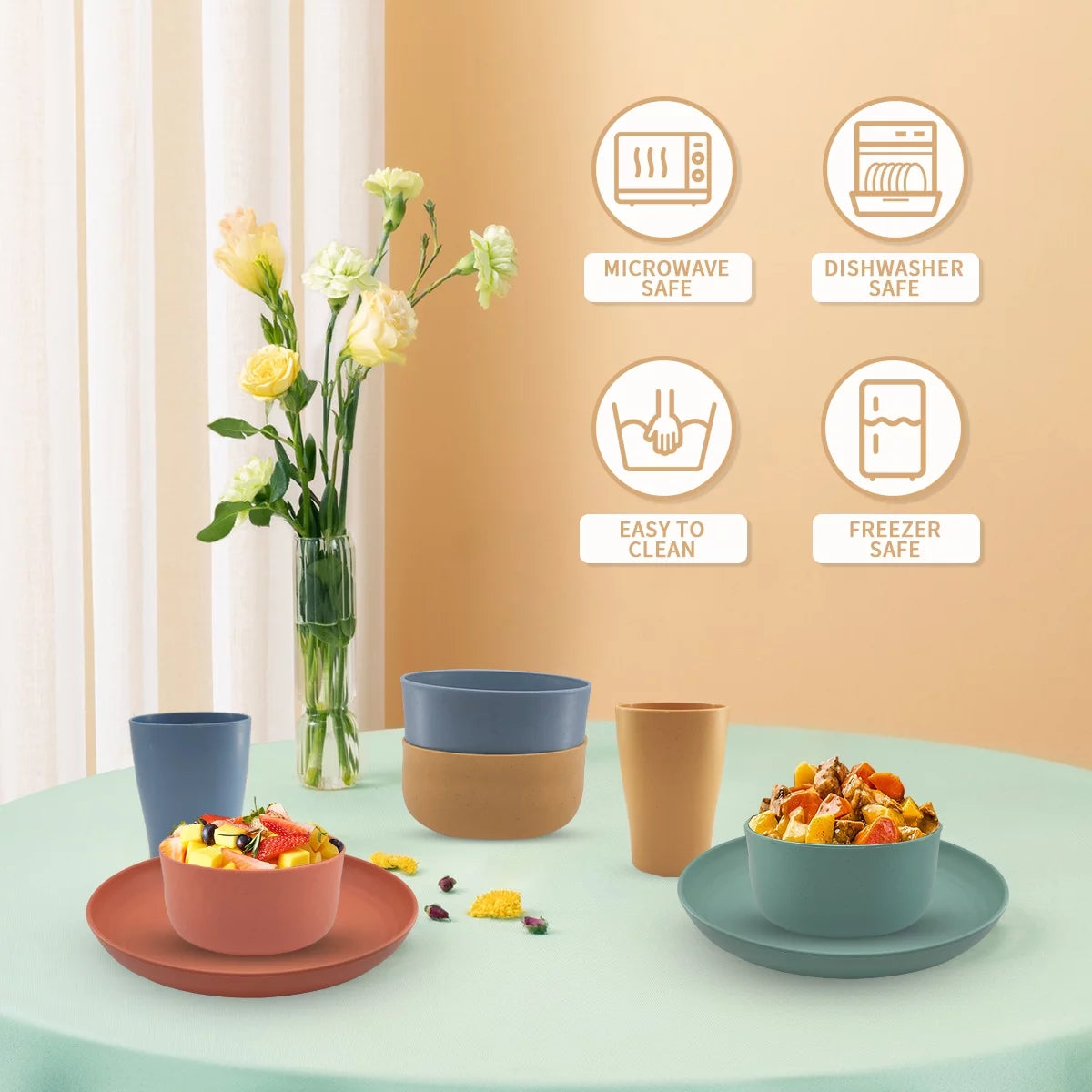 Wheat Straw Dinnerware Set 16 Piece R91223