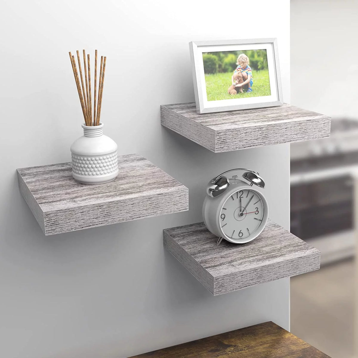 White Floating Shelves 3 Pack L3054