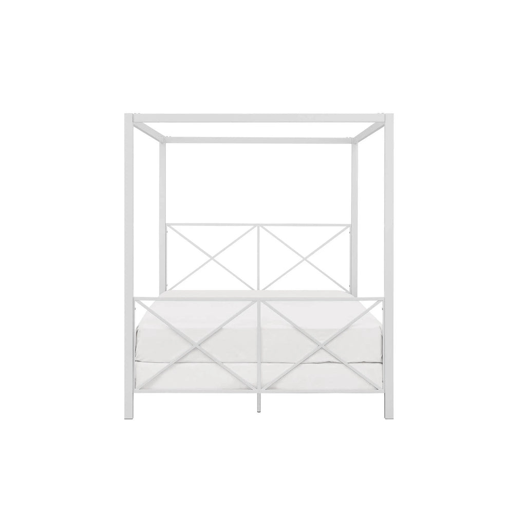 White Canopy Bed V665057