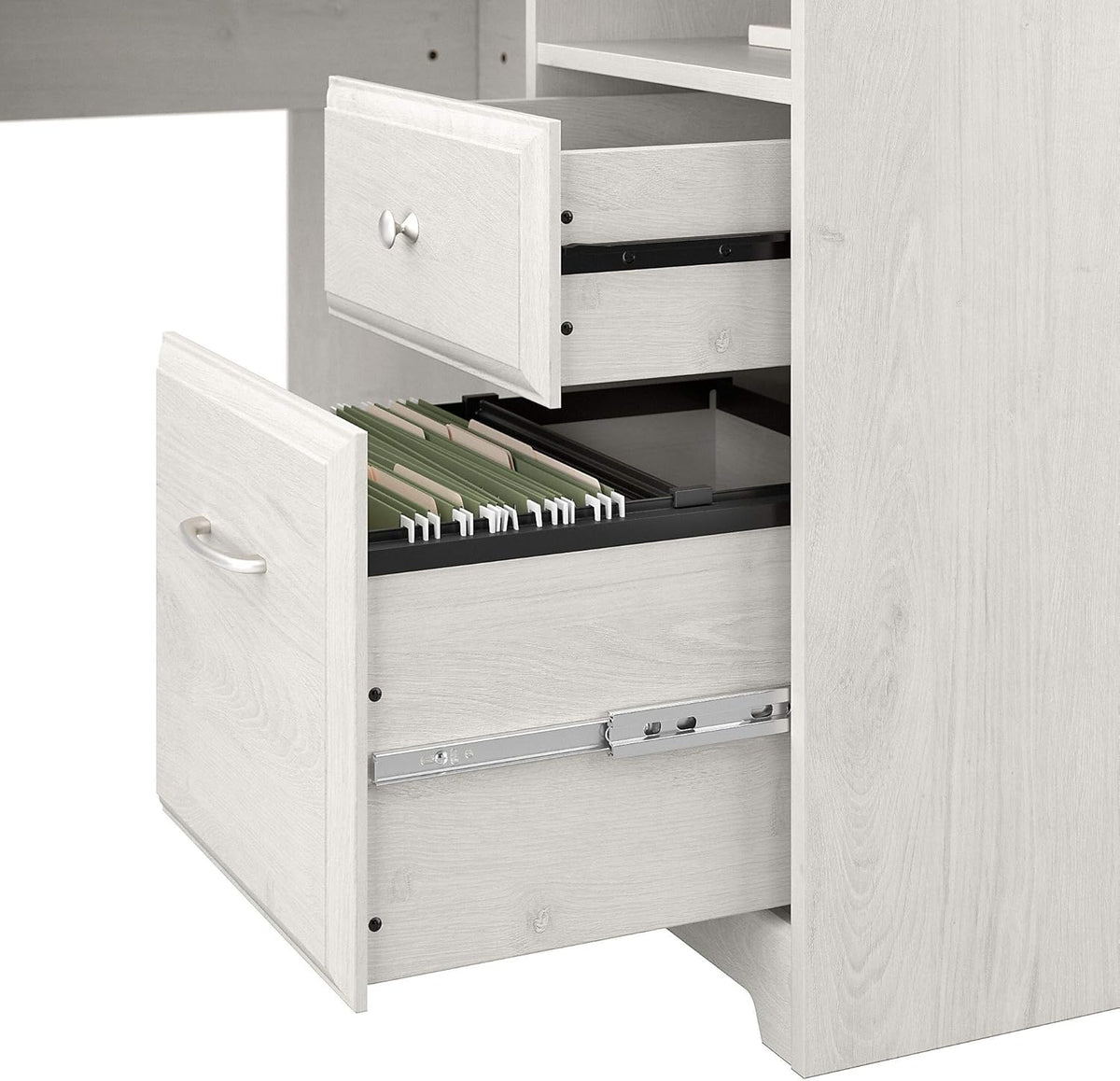 Linen White Oak L Shape Desk Q39043