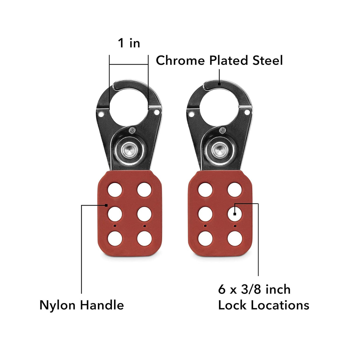 Lockout Tagout Kit with Hasps, Loto Tags, Red Safety Padlocks, Pack of 2 H280314