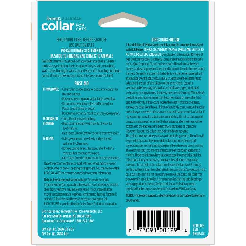 Flea & Tick Collar for Cats J21279