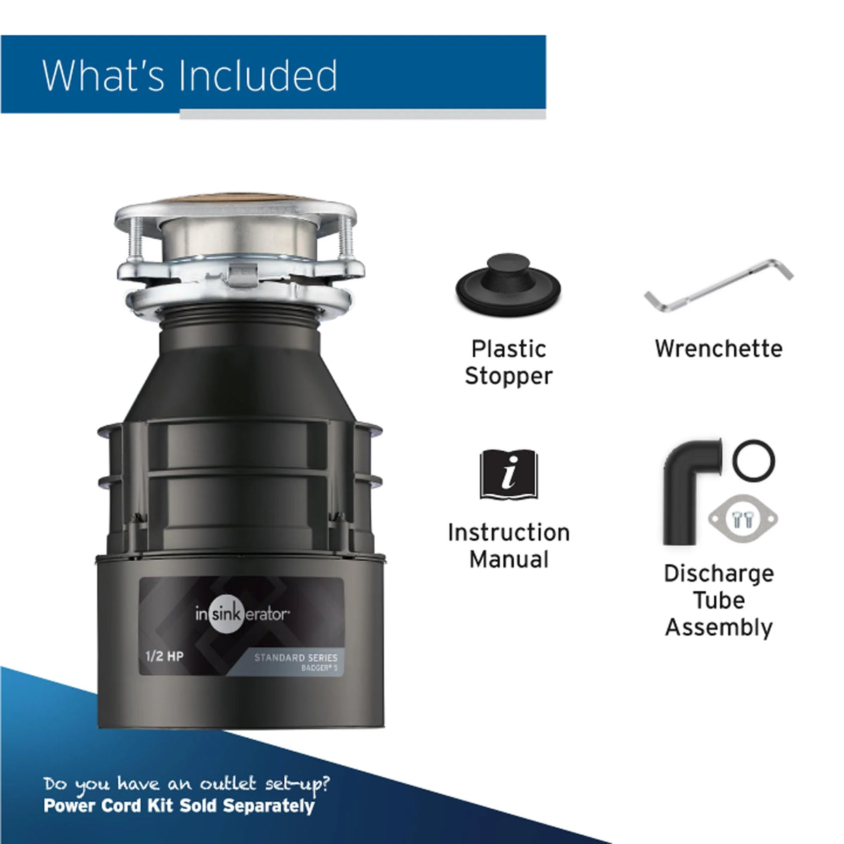 1/2 HP Continuous Feed Garbage Disposal Y6375