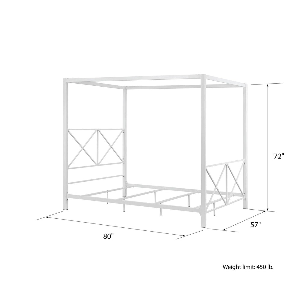 White Canopy Bed V665057