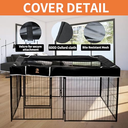 24" H 8 Panel Dog Playpen with Storage Bag X565330