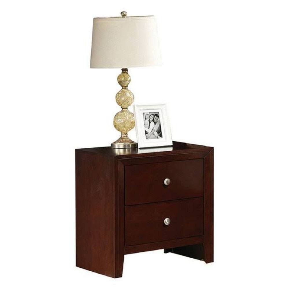 Brown Cherry 2-Drawer Nightstand B207088