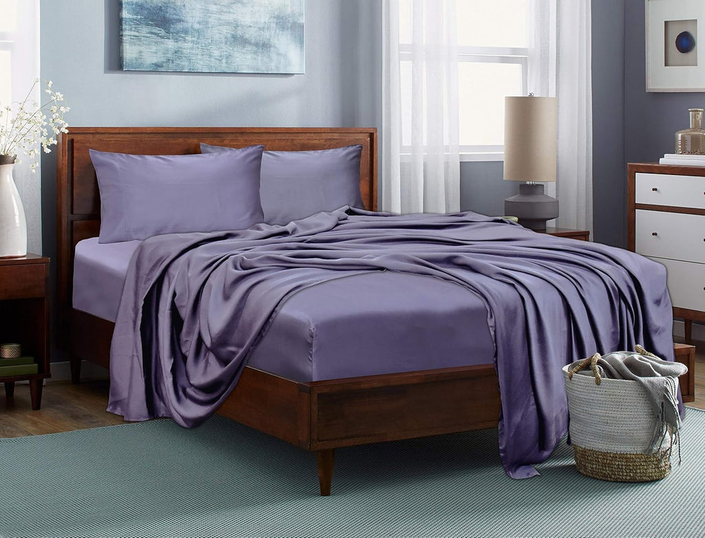 100% Tencel Lyocell Bed Sheets Set 5PC Split King Taupe F41204