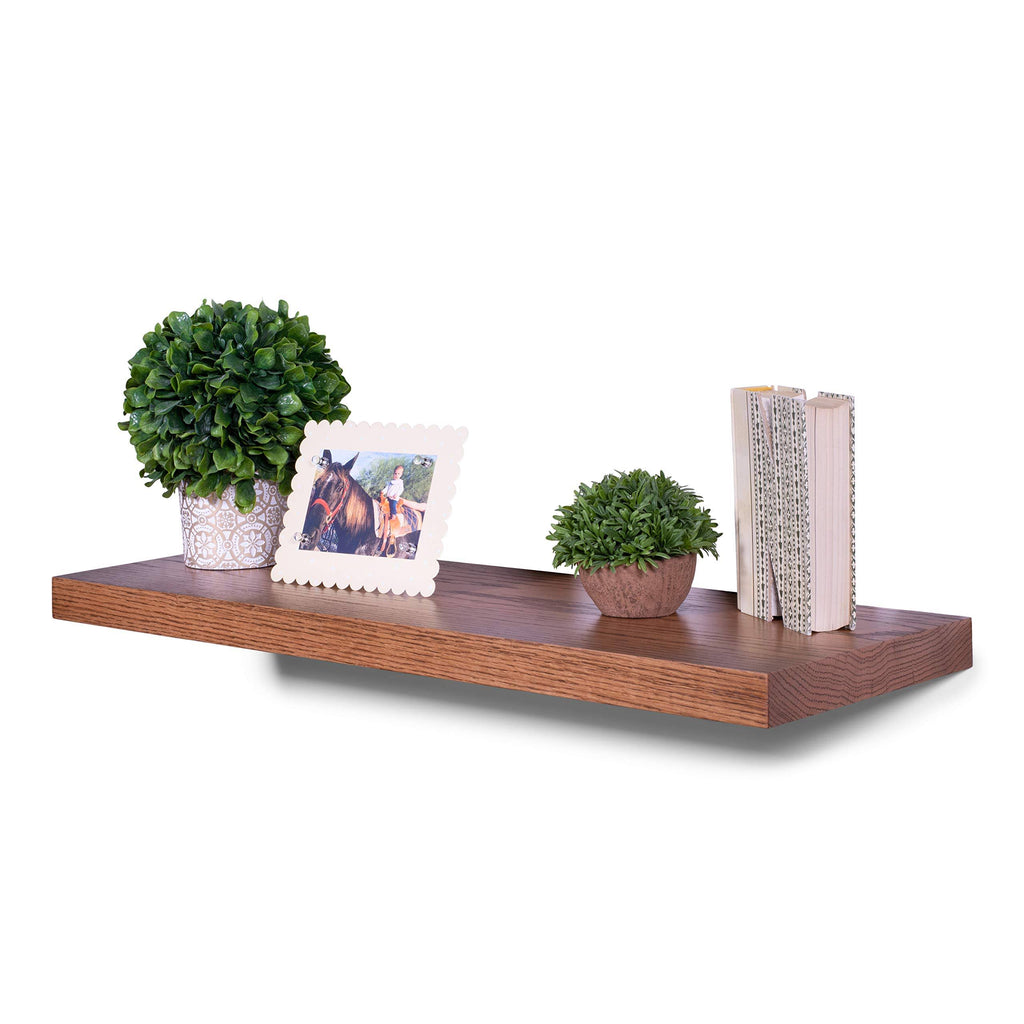 Solid Oak Wood Floating Shelf S694786