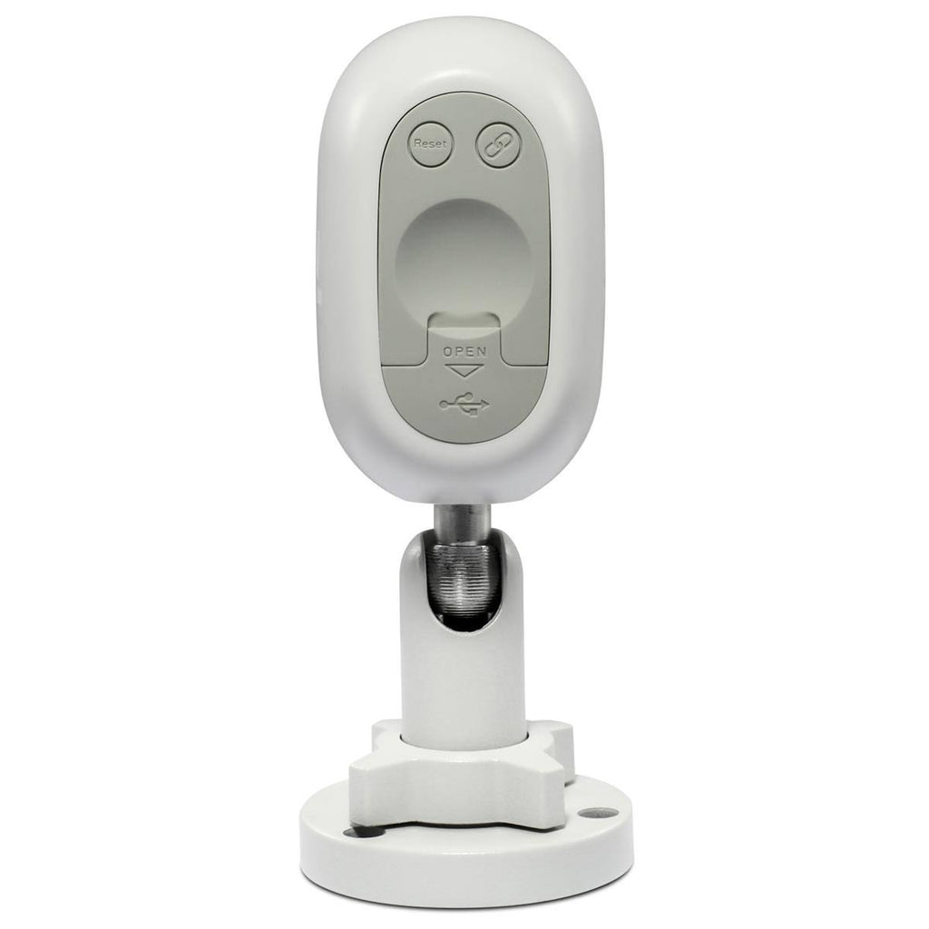 White 1080p Wireless Battery Security Camera with Outdoor Stand & Solar Panel K85173