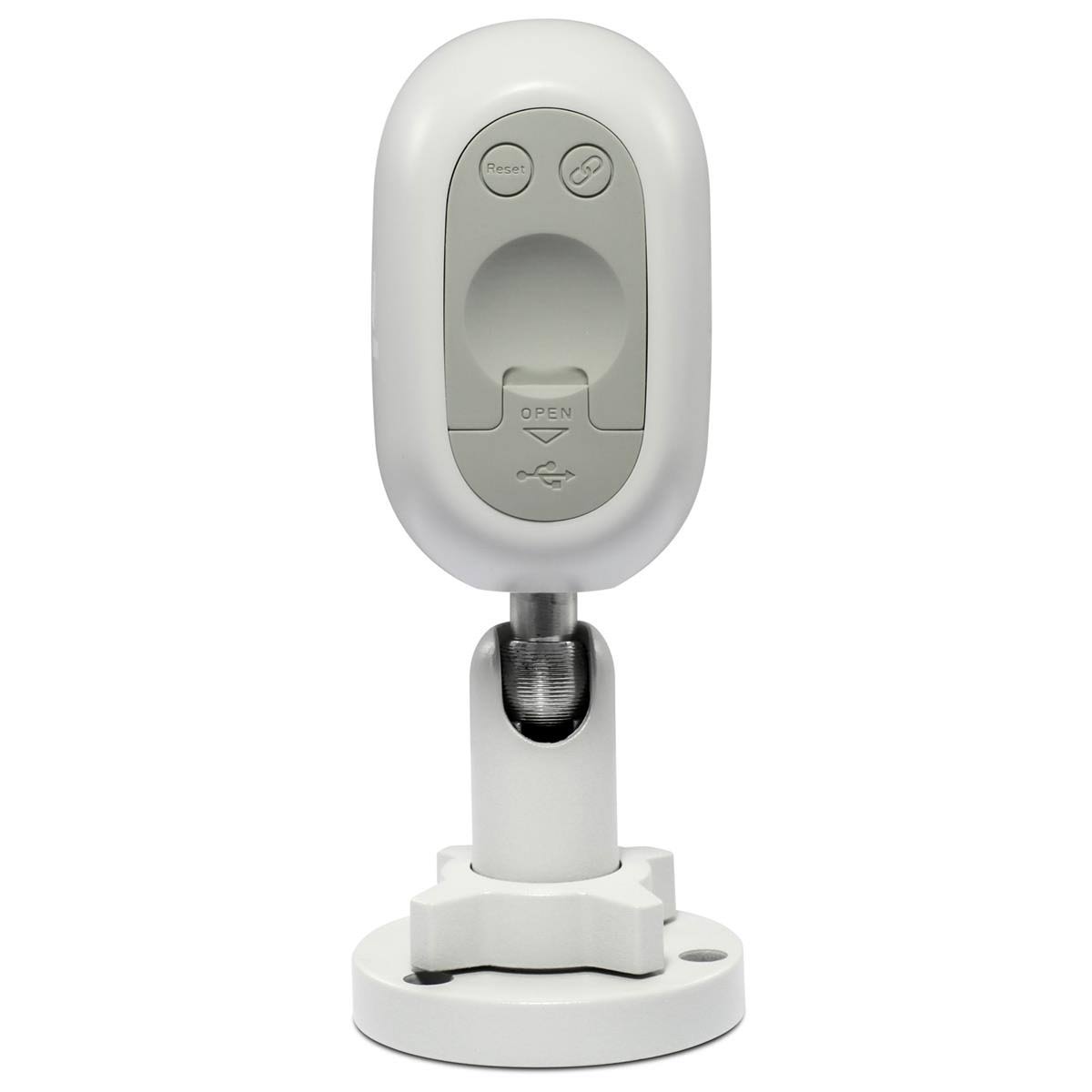 White 1080p Wireless Battery Security Camera with Outdoor Stand & Solar Panel K85173