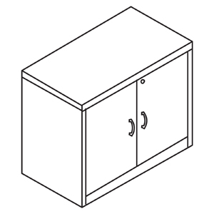 Mahogany Storage Cabinet with Doors G43719
