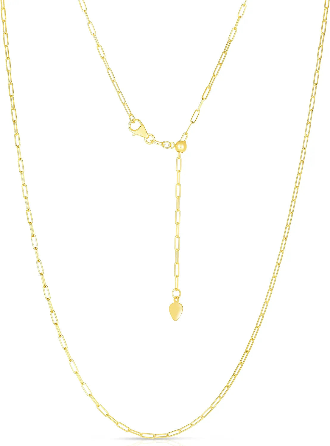 Adjustable Paperclip Link Chain Necklace O760606