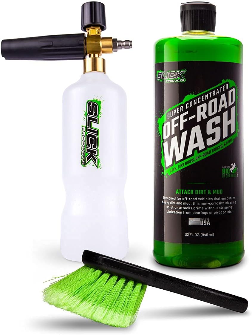 Pressure Washer Foam Cannon, Scrub Brush, and Off-Road Wash Super Concentrated Extra-Thick Soap (32 oz.) P826