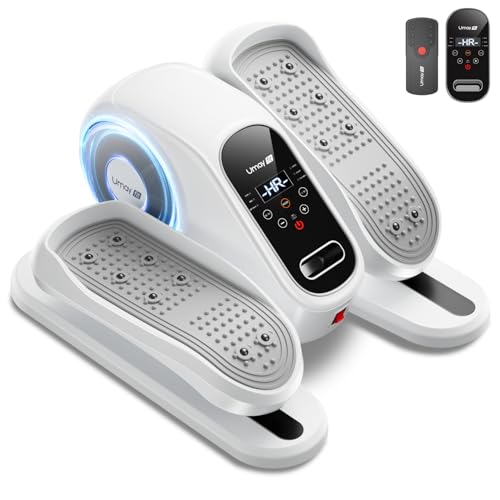 Under Desk Elliptical Machine, Quiet Portable Electric Seated Exercise Machine with Remote, 12 Speeds S1143