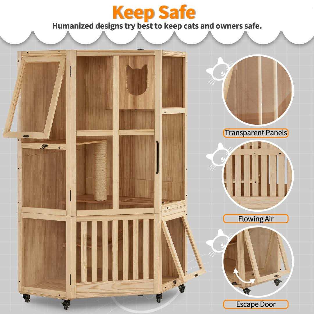 Large Corner Cat House with Scratching Post H22902