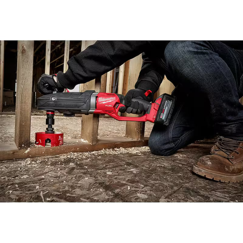 7/16 in. Cordless Right Angle Drill with Hole Saw Kit L47087