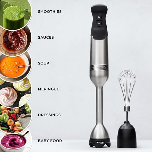 5-Speed Immersion Blender Bundle, 625-Watt Motor, Stainless Steel/Black R441