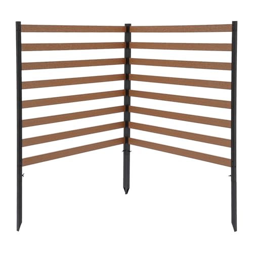 Brown 2 Panels 39"W x 51"H Privacy Screens Fence Panel H8457