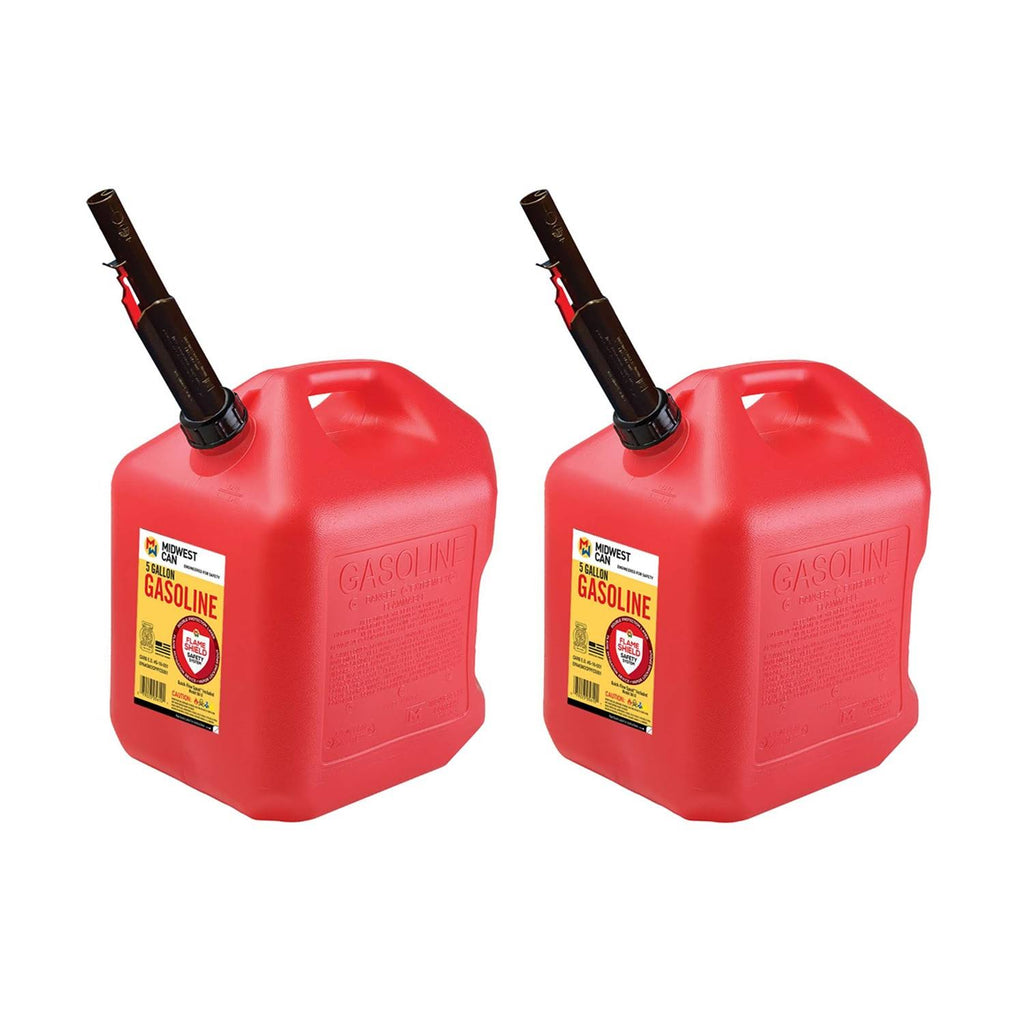 5 Gallon Gas Can Fuel Container with Spout 2 Pack N290