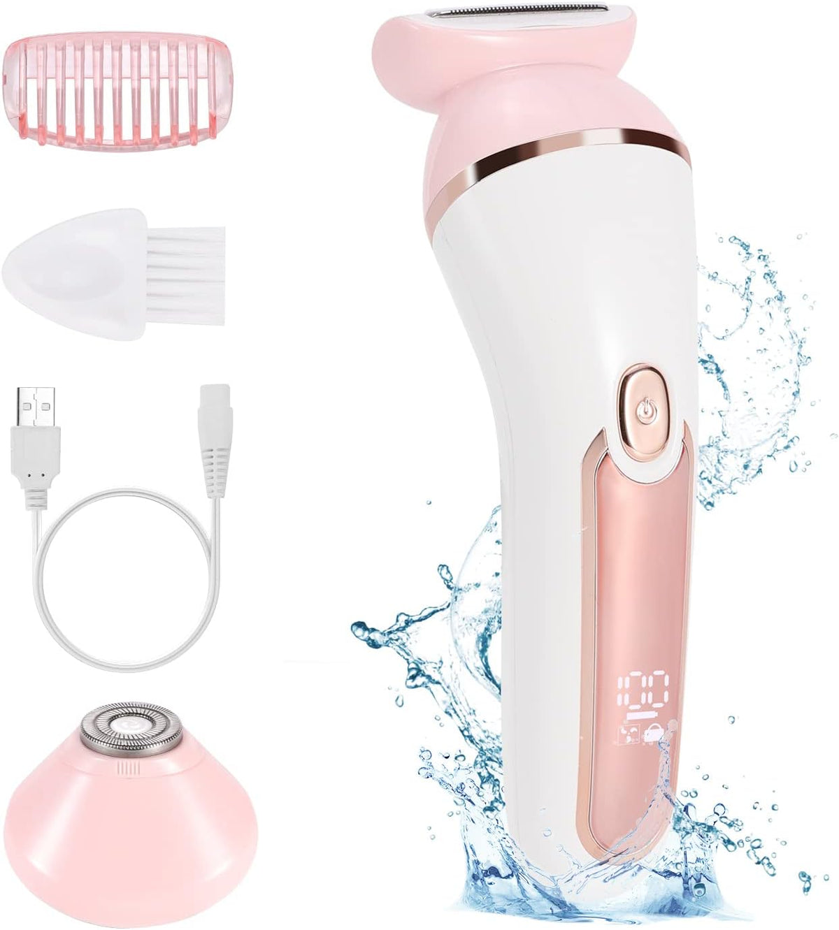 2-in-1 Rechargeable Electric Shaver for Women K83041
