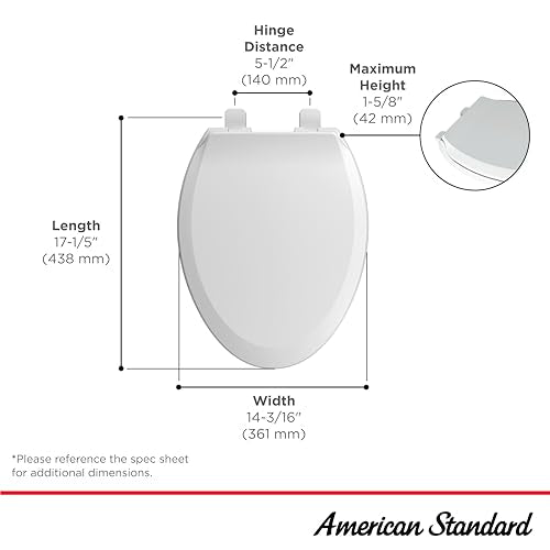 White Slow Elongated Closed Front Toilet Seat T369