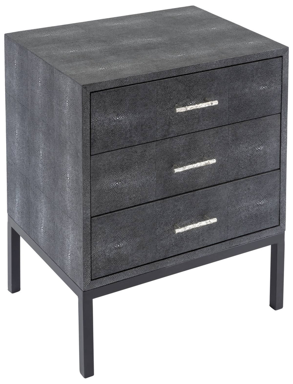 Natural Faux Shagreen Nightstand G867