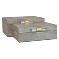 Gray Wood Box Set of 2 O545275