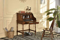 Solid Oak Wood Mini Roll Top Desk Z975