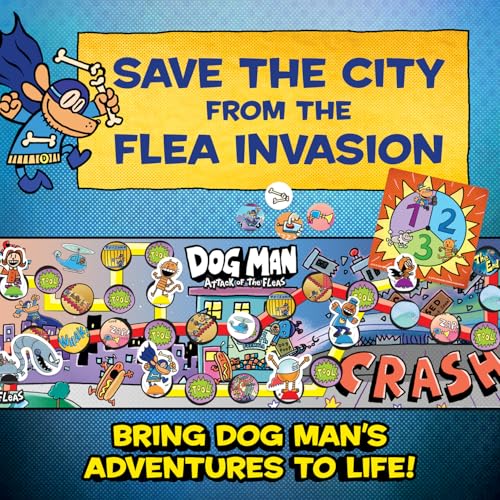 Dog Man Attack of The FLEAS Cooperative Board Game I682