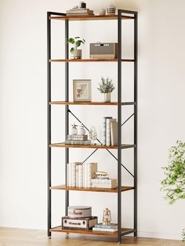 6 Tier Wood Bookcase B518741