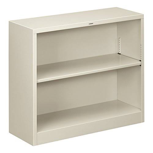 Metal Bookcase with Two Shelves, Light Gray W870679