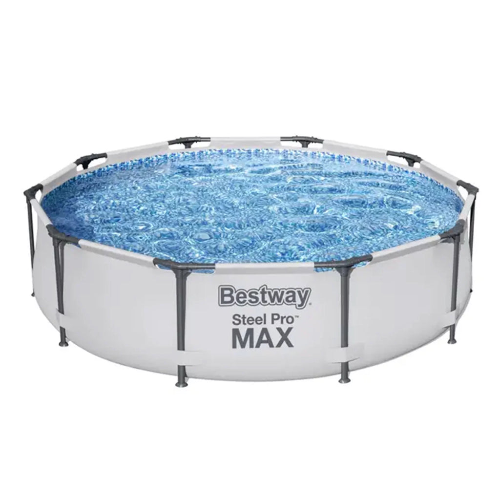 10'x30 Round Metal Frame Above Ground Swimming Pool with Pump M750