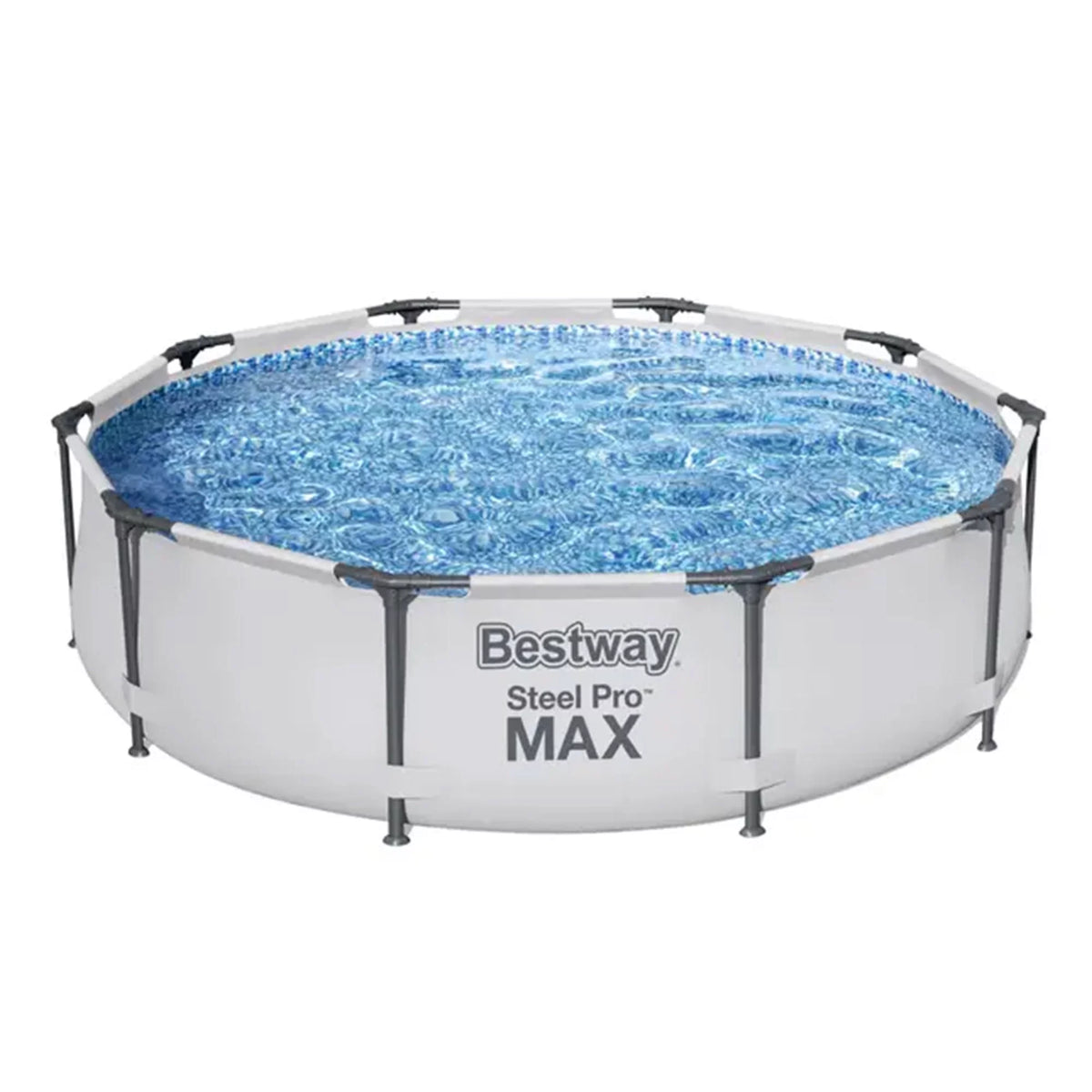 10'x30 Round Metal Frame Above Ground Swimming Pool with Pump M750