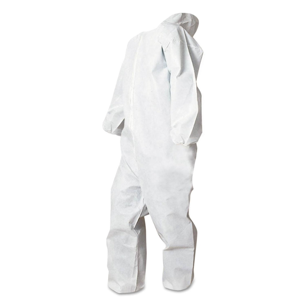 White Medium Polypropylene Disposable Coveralls D5356
