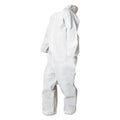 White Medium Polypropylene Disposable Coveralls D5356