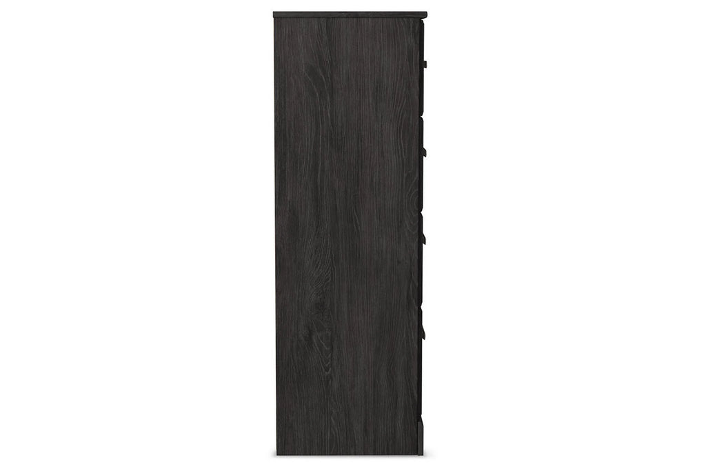 Black Four Drawer Engineered Wood Chest X1655