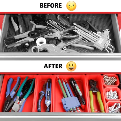8 Drawer Rolling Metal Tool Chest with Wheels F11582